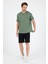 Oversize Bisiklet Yaka Kısa Kollu Erkek T-Shirt Salaş Rahat Kalıp, Yazlık Erkek Basic Tişört 7840 3