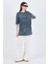 Füme Yazı Nakışlı Oversize Tişört 253017 3