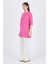 Fuşya Yazı Nakışlı Oversize Tişört 253017 3