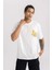 Fit NBA Los Angeles Lakers Oversize Geniş Kalıp Bisiklet Yaka Kısa Kollu Tişört B3894AX24SP 4