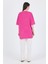 Fuşya Inci Yıldız Nakışlı Oversize Tişört 253018 5