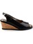 Siyah Leather Kadın Sandalet K05582040507 1