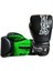 Unisex Siyah Attack 5 Kick Boks Muay Thai Boks Eldiveni Bandaj ve Dişlik 3'lü Set 10 Oz 2