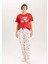 Fall in Love Regular Fit Baskılı Kısa Kollu Pijama Takımı B6207AX24SP 4