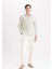 Yazlık Viskon Jogger Pantolon Regular Fit Normal Kesim Keten Karışımlı Düz Paça Cepli B4867AX24SP 4