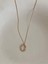 Minimal Oval Zirkon Taşlı Rose Kolye 1