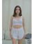 Sabahlıklı Açık Pudra Askılı Şortlu Kadın Pijama Takımı 5
