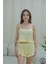 Sarı Şortlu Askılı Crop Kadın Pijama Takımı 4