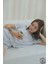 Gri Düğmeli Şortlu Kısa Kollu Kadın Pijama Takımı 6