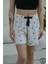 Beyaz Ayıcık Desenli Şort Kadın Pijama Altı 3