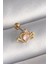 Bfs 316L Çelik Gold Renk Pembe Mineli Kalp Zirkon Taş Detay Tragus Piercing 1