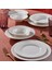 Yemek Takımı 24 Parça Beyaz Desenli 6 Kişilik Porselen Set 1