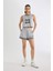 Fit Standart Fit Sporcu Kısa Paça Şort B8974AX24SM 4