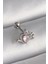 Bfs 316L Çelik Gümüş Renk Pembe Mineli Kalp Zirkon Taş Detay Tragus Piercing 1
