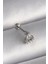 Bfs 316L Çelik Gümüş Renk Üçgen Zirkon Taşlı Tragus Piercing 1