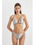 Regular Fit Saten Üçgen Bikini Üstü-Fall in Love B6933AX24HS 2