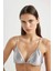 Regular Fit Saten Üçgen Bikini Üstü-Fall in Love B6933AX24HS 3