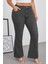 Cedy Denım - Kadın Siyah Büyük Beden Ispanyol Paça Yüksek Bel Skinny Fit Likralı Pantolon C628 5