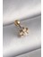 Bfs 316L Çelik Gold Renk Zirkon Taşlı Çiçek Model Tragus Piercing 1