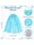 Bfs Karlar Ülkesi Elsa Frozen Mavi Pelerin – 80 cm Kar Desenli Çocuk Pelerini ( Taç Hariç ) 3