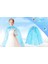 Bfs Karlar Ülkesi Elsa Frozen Mavi Pelerin – 80 cm Kar Desenli Çocuk Pelerini ( Taç Hariç ) 4