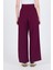 Bordo Cırt Kapama Detaylı Palazzo Pantolon 1615 5