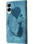 Samsung Galaxy S25 Kenar Kabartmalı Sevimli Kedi Tutucu Kapak Için Flip Case (Yurt Dışından) 4