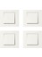 Grano Beyaz Anahtar Çerçeveli 4 Adet 1