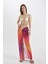 Regular Fit Şifon Renkli Plaj Eteği-Fall in Love A9234AX24SM 2