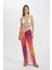 Regular Fit Şifon Renkli Plaj Eteği-Fall in Love A9234AX24SM 3