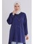 Büyük Beden Tesettür Drop Taşlı Tunik 2056 5