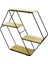 Petek - 4 Katlı Metal Iskeletli - Ahşap Raflı Dekoratif Raf 60 x 14 x 53 cm (5047) 1