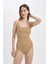 Regular Fit Simli Kumaş İnce Askılı Mayo-Fall in Love A8765AX24SM 4