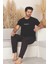 Dreamy Pamuklu Cepli Kısa Kollu Çizgili Erkek Pijama Takımı 2