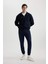 Eşofman Altı Slim Fit Dar Kesim Basic Düz Beli Bağcıklı Esnek Paça Fermuar Cepli A6499AX24SP 2