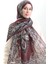 Karaca Desenli Cotton Şal 82002-03 Bordo Siyah 1