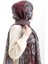 Karaca Desenli Cotton Şal 82002-03 Bordo Siyah 3