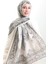 Karaca Desenli Cotton Şal 82002-05 Krem Siyah 1