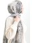 Karaca Desenli Cotton Şal 82002-05 Krem Siyah 3