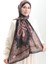 Karaca Desenli Cotton Şal 82002-01 Siyah Bordo 1