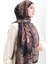 Karaca Desenli Cotton Şal 82002-01 Siyah Bordo 2