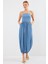 Ahes Shopping 2492 Askılı Örme Salopet Elbise - Indigo 1