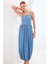 Ahes Shopping 2492 Askılı Örme Salopet Elbise - Indigo 4