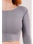 Ters Dikişli Basic Antrasit Body Bluz 8