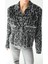 Ahes Shopping Leopar Desen Jakarlı Hırka - Siyah-Açık Gri 4
