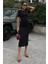 Beli Büzgülü Midi Elbise 2853 6