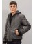 Su İtici Slim Fit Dar Kesim Çıkarılabilir Kapüşonlu Fermuarlı Cepli Suni Deri Mont N9682AZ24WN 1