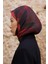 Bordo Ed Scarf Glaze Vase Desen Eşarp 2