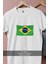 Oversize Brezilya Bayrağı Tasarımlı Unisex T-Shirt 2