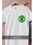 Oversize Brezilya Küçük Bayrak Logo Cep Tasarımlı Unisex T-Shirt 2